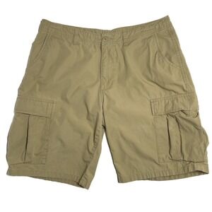 Patagonia Organic Cotton Men's Khaki Cargo Shorts Sz 34 Safari‎ Longer Length